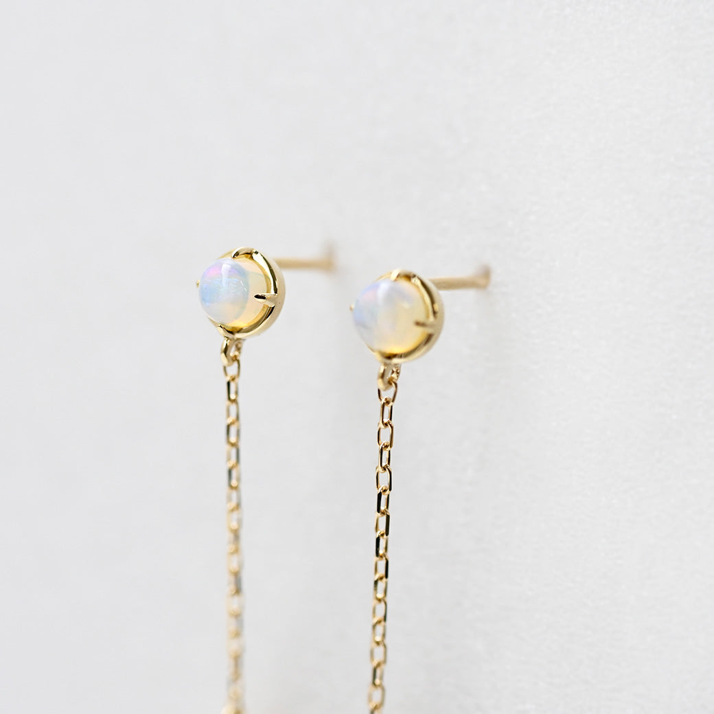 オパール×オパール スウィング ピアス【K10YG】｜Opaline