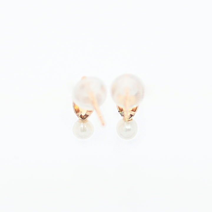 天然石＆パールピアス【K10YG】25ss