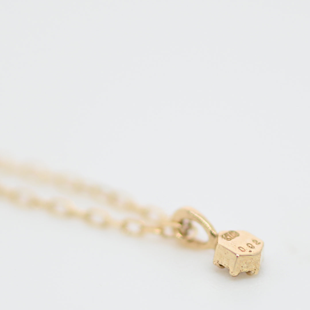 シンプル1粒ダイヤモンドネックレス【K10YG】25ss – sowi
