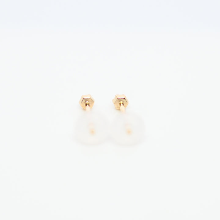 シンプル1粒ダイヤモンドピアス【K10YG】25ss