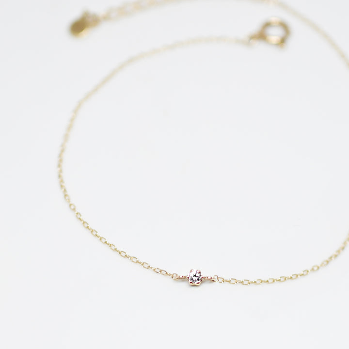 【BLACK FRIDAYクーポン対象外】1粒ダイヤ　ブレスレット【K10YG】25AW