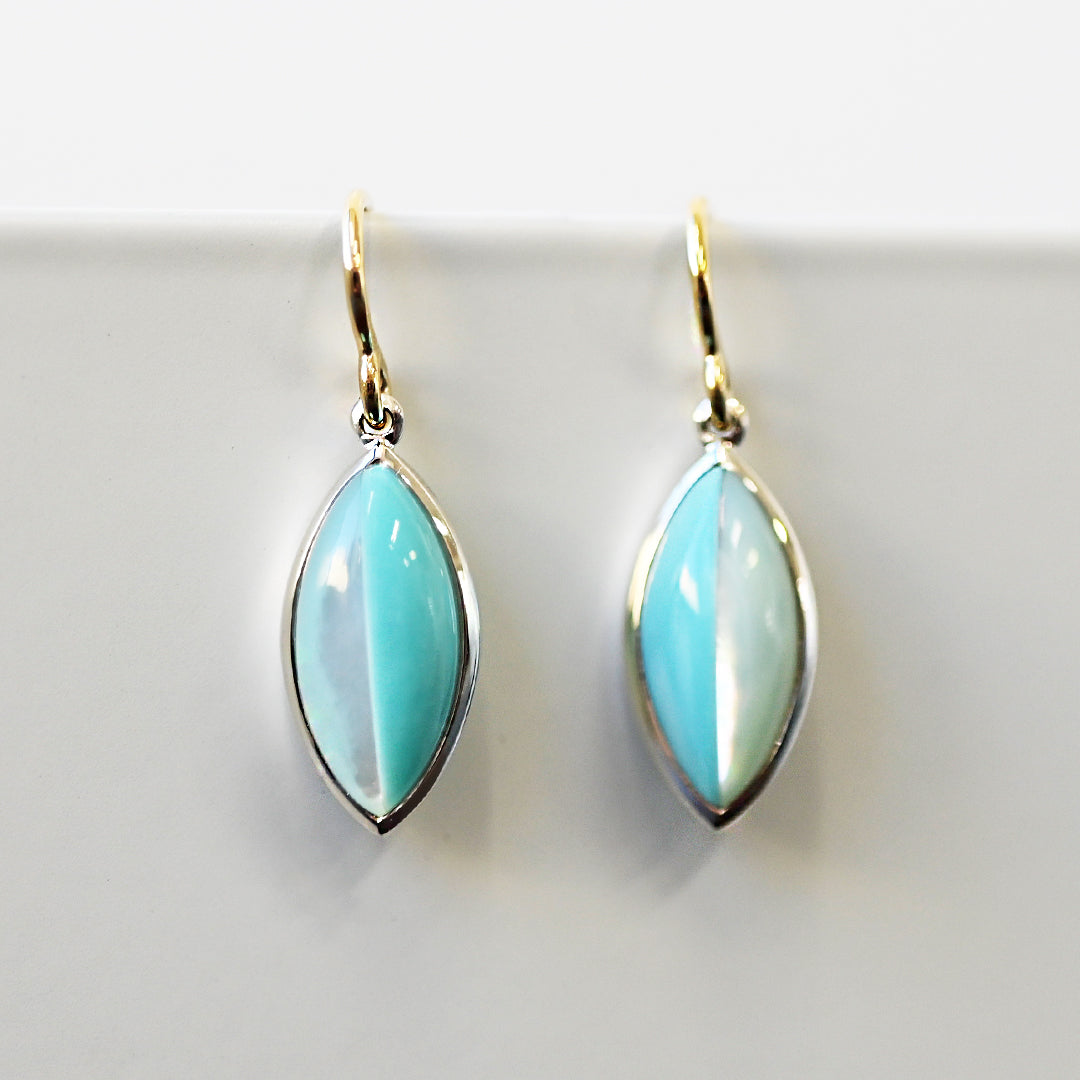 Talat　Consonance　ターコイズ＆マザーオブパール ピアス　26ss