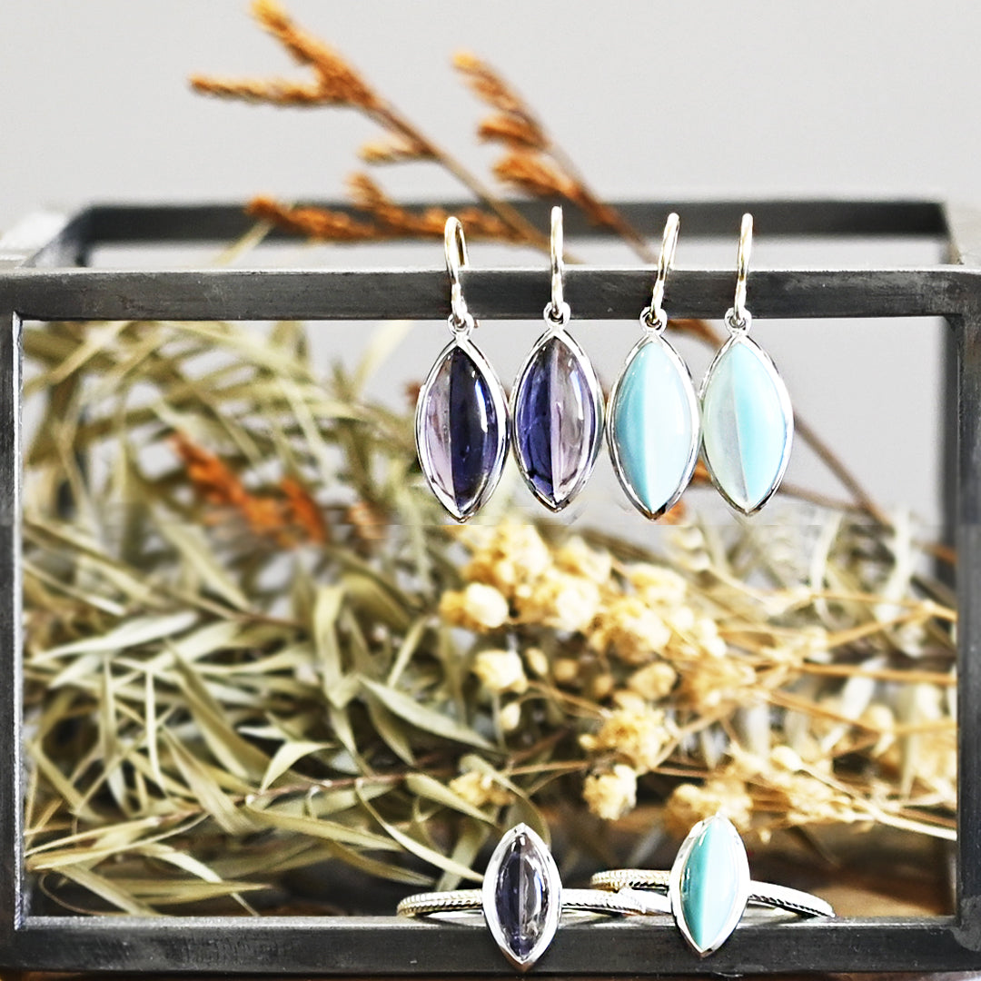 Talat　Consonance　アメジスト＆アイオライト ピアス　26ss