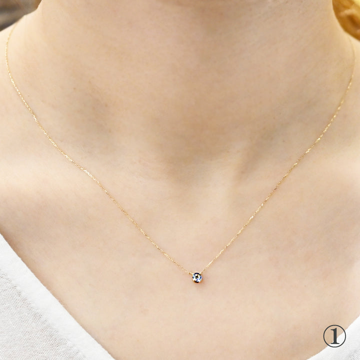 【数量限定】アイスブルーサファイアネックレス【K10YG】25AW