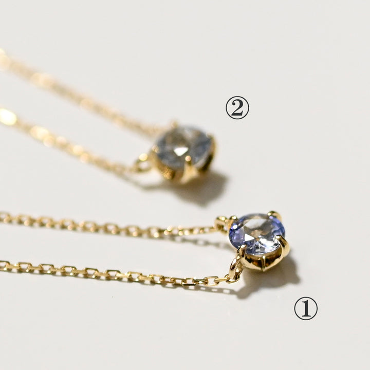 【数量限定】アイスブルーサファイアネックレス【K10YG】25AW