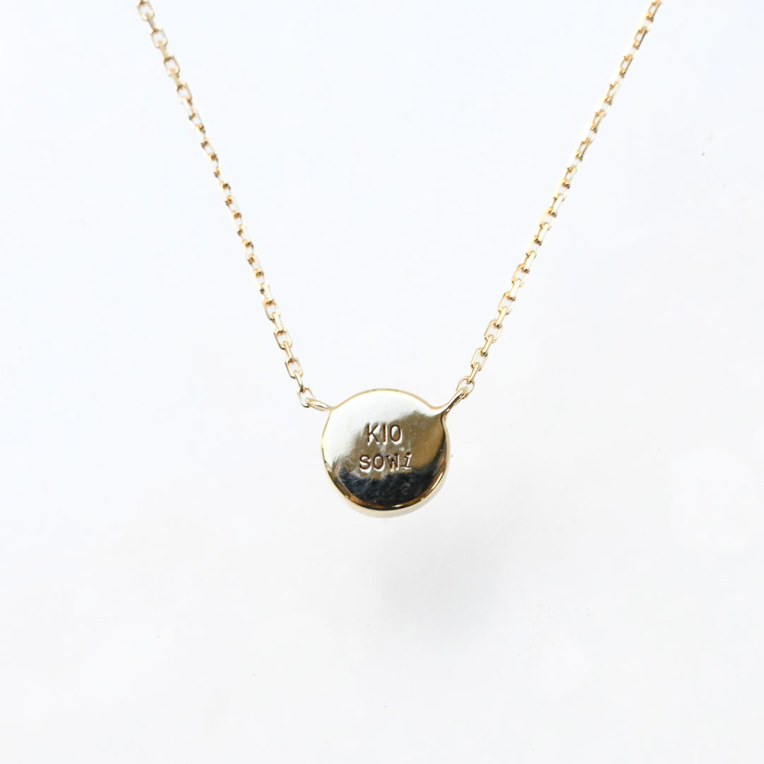 【数量限定】のぼり月　黒蝶貝　ネックレス　K10YG