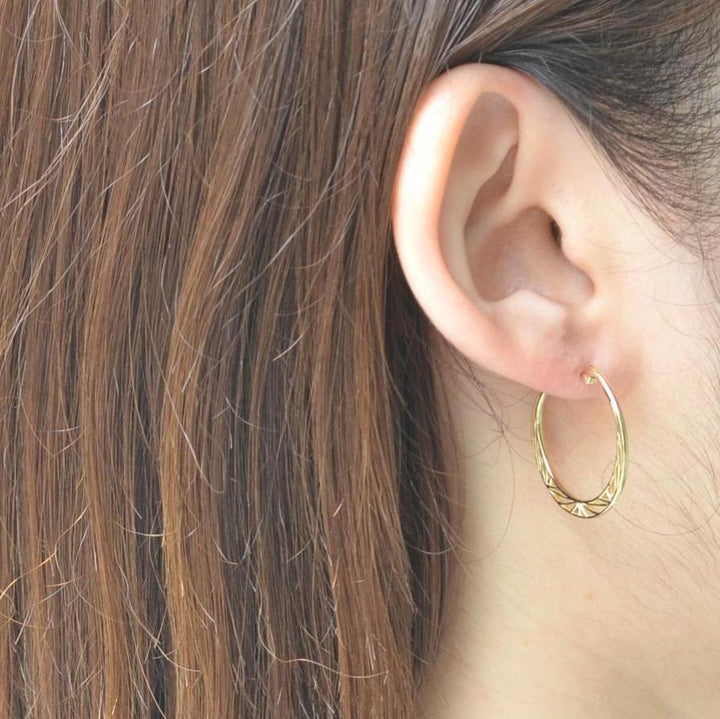 フープ・ラージピアス【K10YG】
