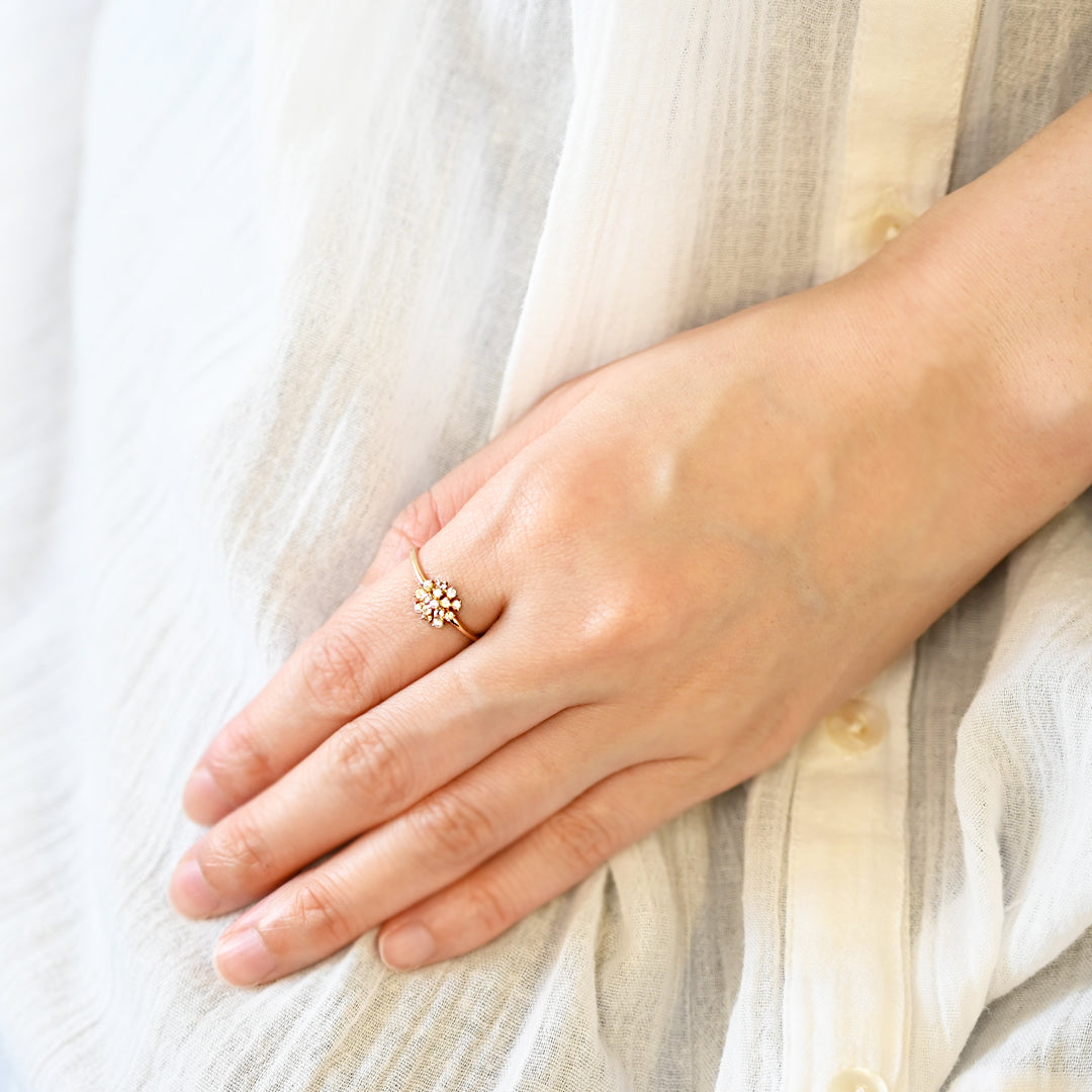 期間限定販売　Shirotsumekusaリング【K10YG】