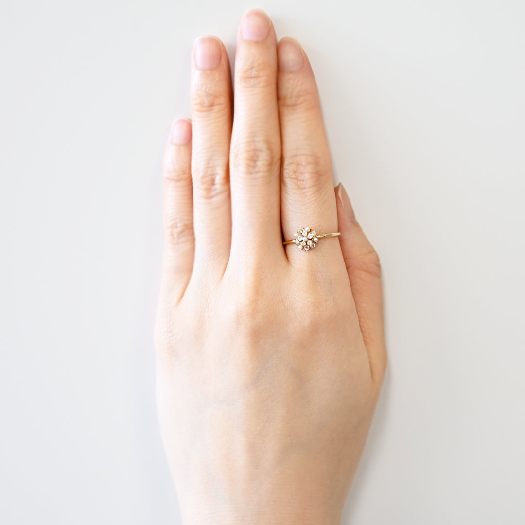 期間限定販売　Shirotsumekusaリング【K10YG】