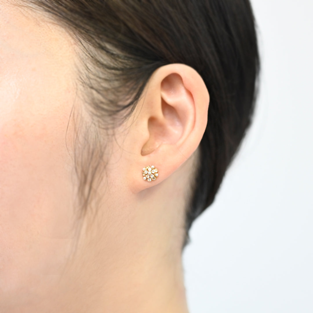 期間限定販売　Shirotsumekusaピアス【K10YG】