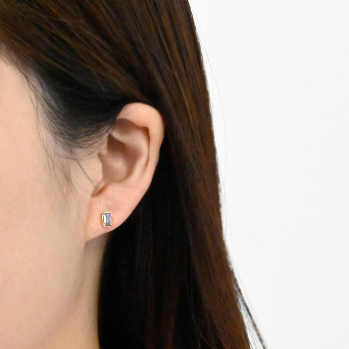 ラブラドライト K10イエロゴールドピアス｜Serein Nuit