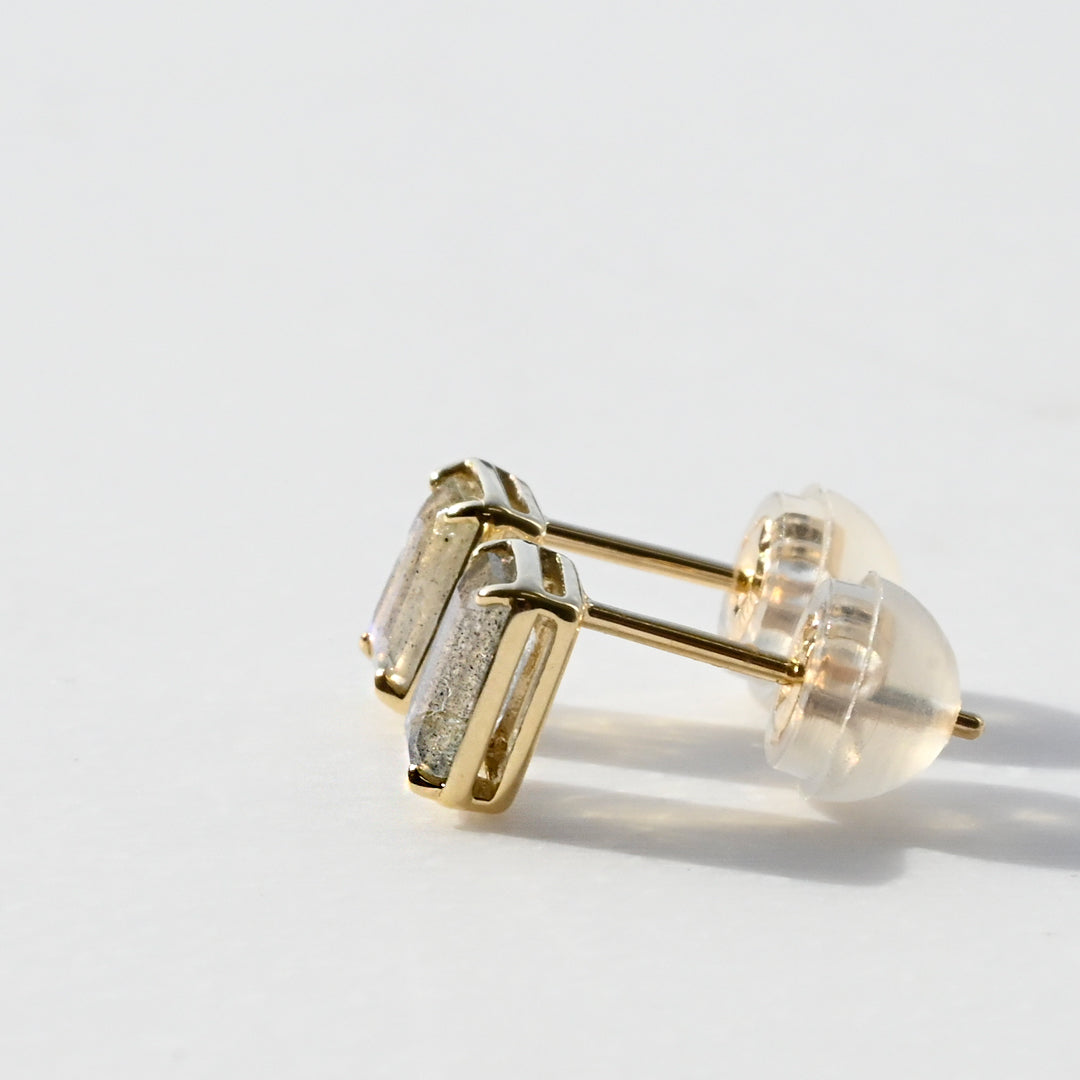 ラブラドライト K10イエロゴールドピアス｜Serein Nuit