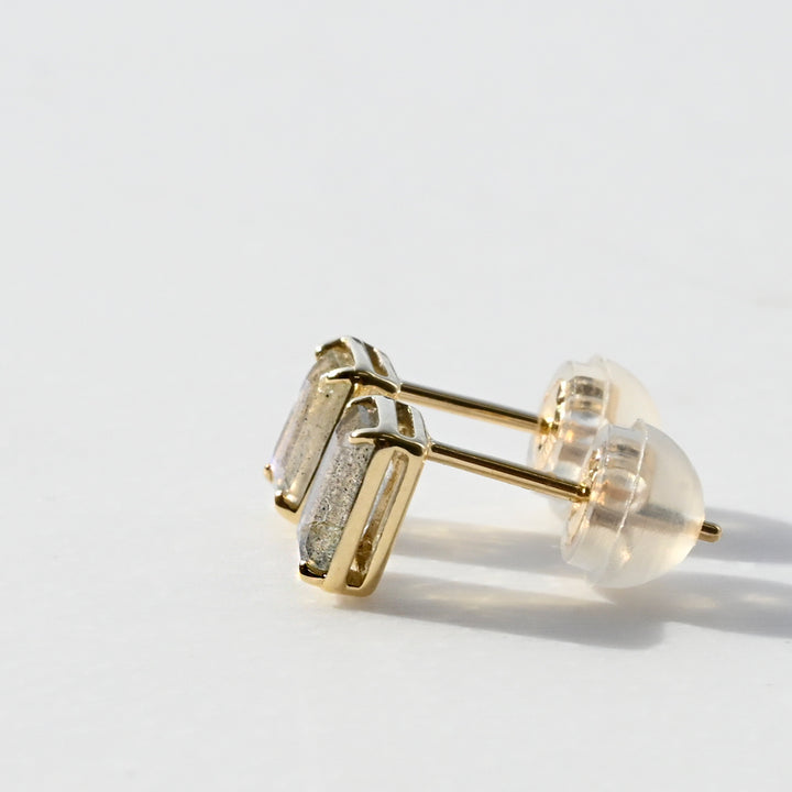 ラブラドライト K10イエロゴールドピアス｜Serein Nuit