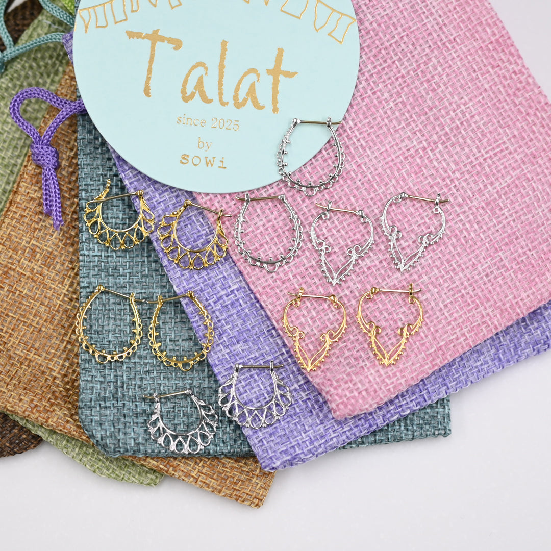 Talat　Kanok Lai Thai ①ピアス　【SV925＋K10YG】26ss