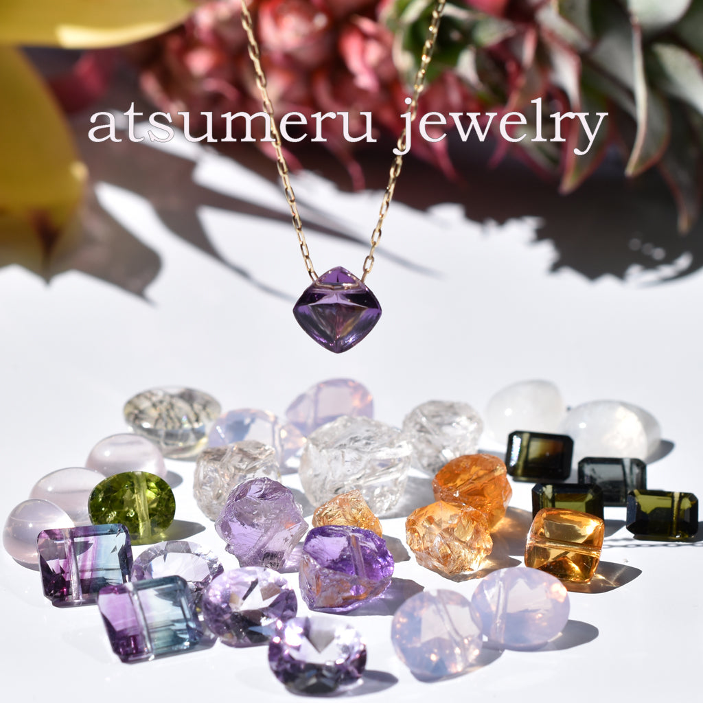 atsumeru jewelry  レモンクォーツクッションカット 24aw