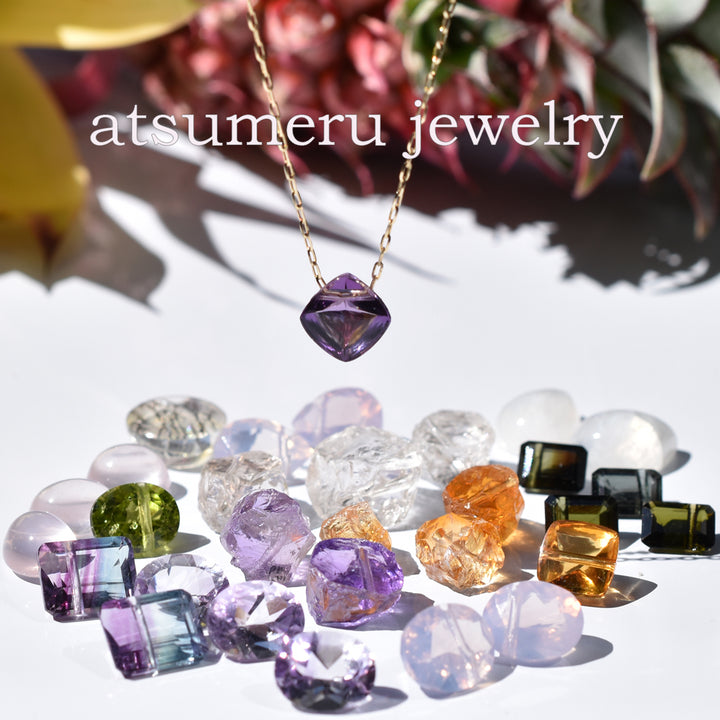 atsumeru jewelry  レモンクォーツクッションカット 24aw