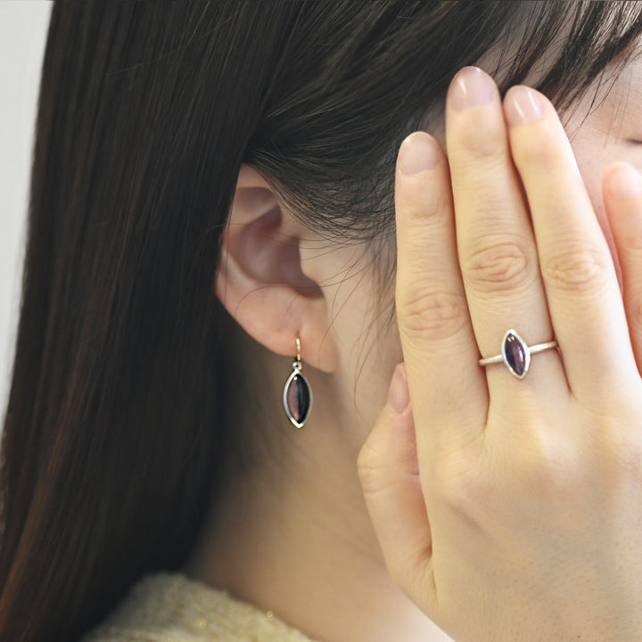 Talat　Consonance　アメジスト＆アイオライト ピアス　26ss