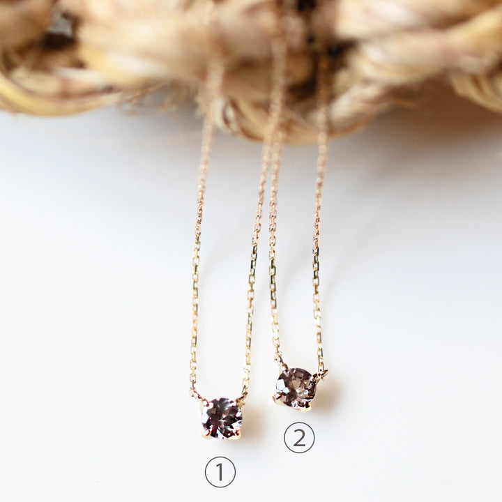 【数量限定】カラーチェンジガーネットネックレス【K10YG】26ss