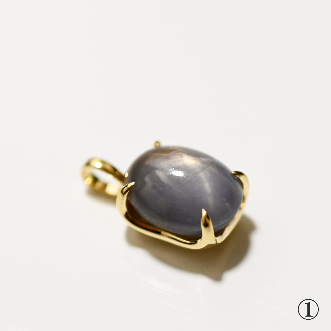 【数量限定】スターサファイアペンダントトップ【K10YG】25AW