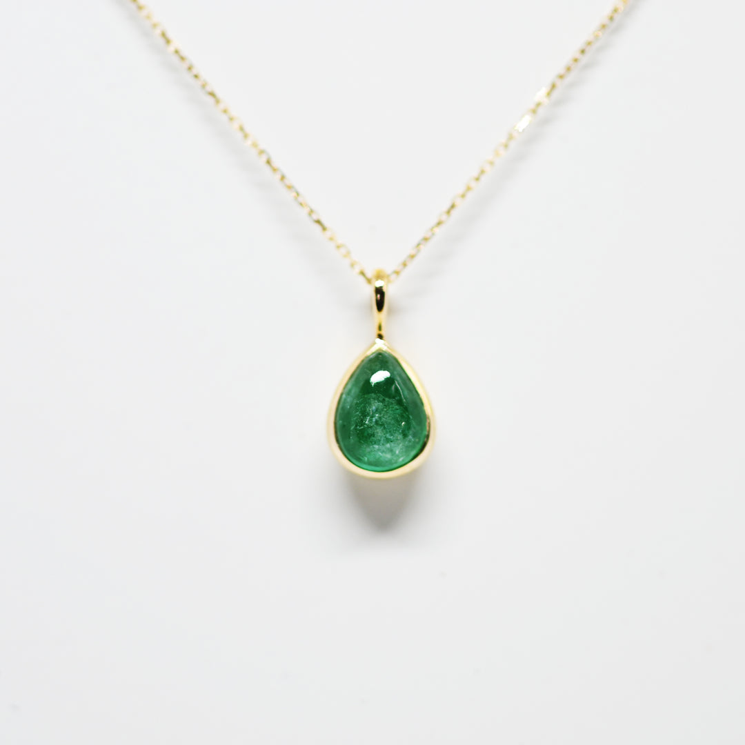 1点物エメラルドのネックレス【K10YG】25ss