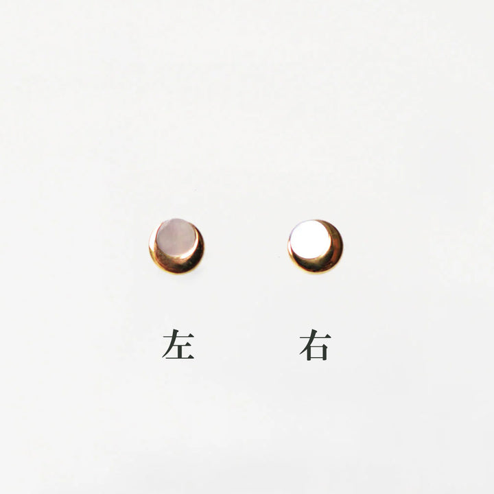 のぼり月・マザーオブパール　ピアス【K10YG】21A