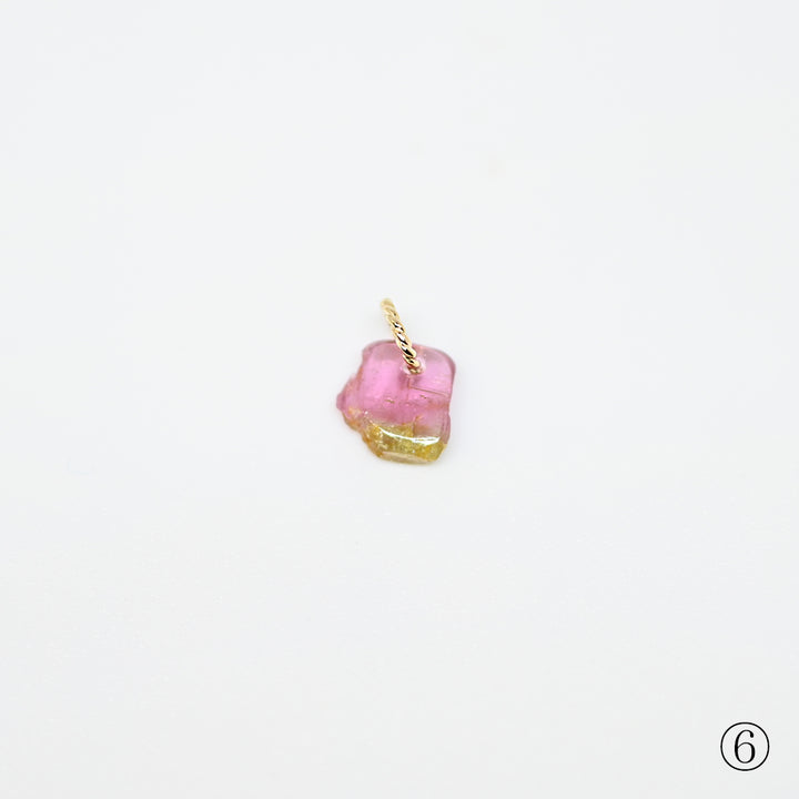 １点物 バイカラートルマリン原石 チャーム 25AW