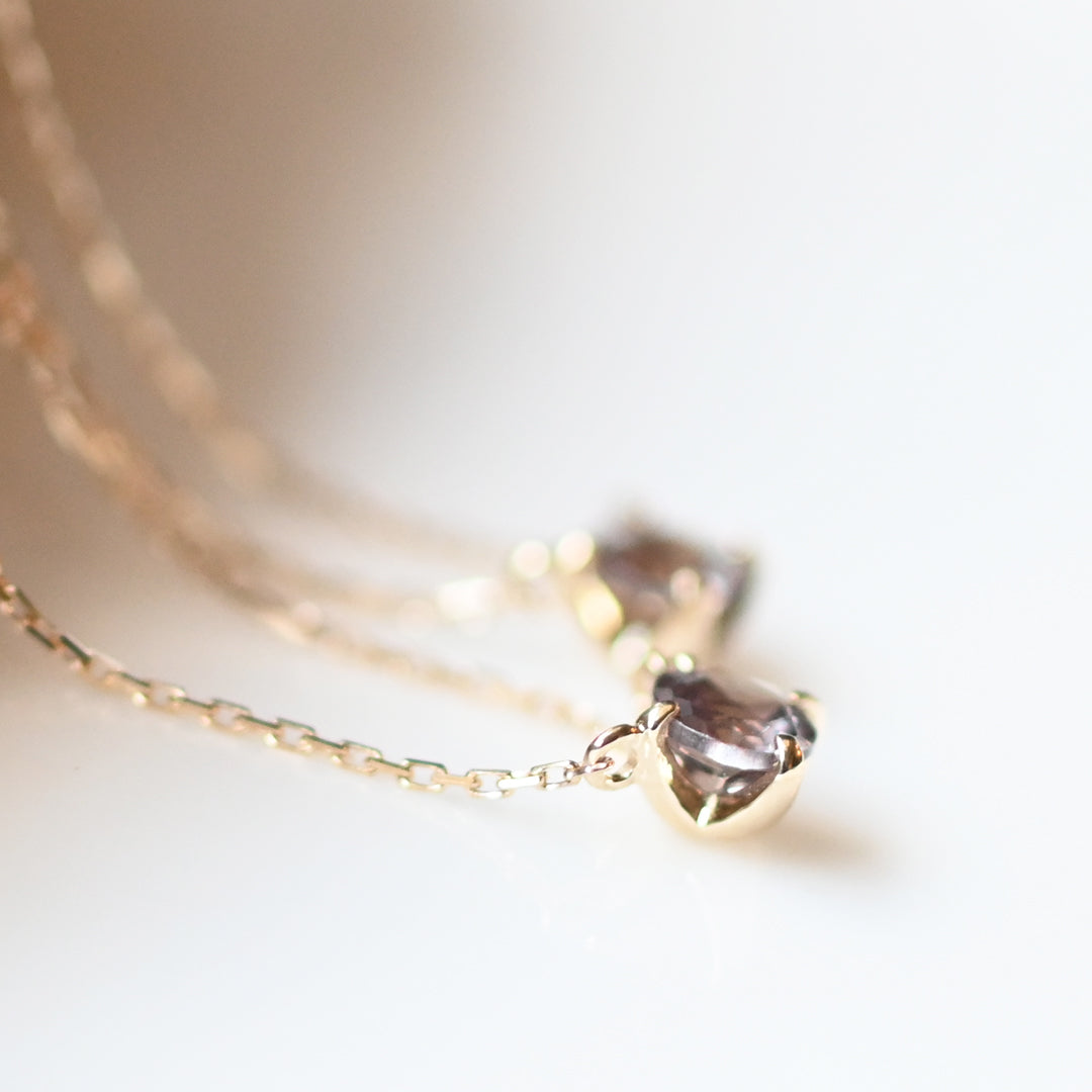 【数量限定】カラーチェンジガーネットネックレス【K10YG】26ss