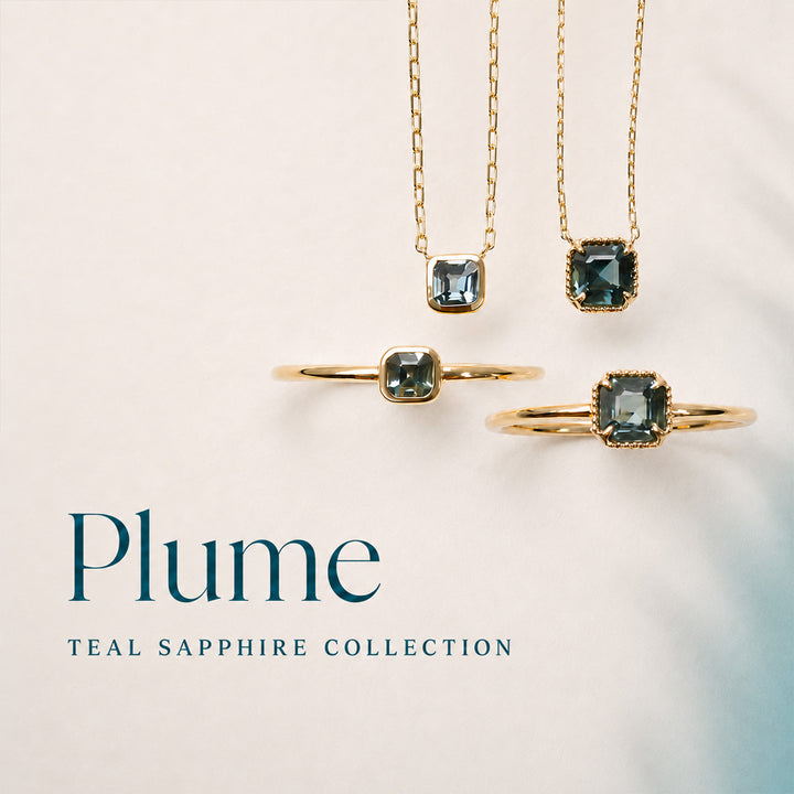 【数量限定】K10YG ティールサファイアネックレス ｜Plume Muse