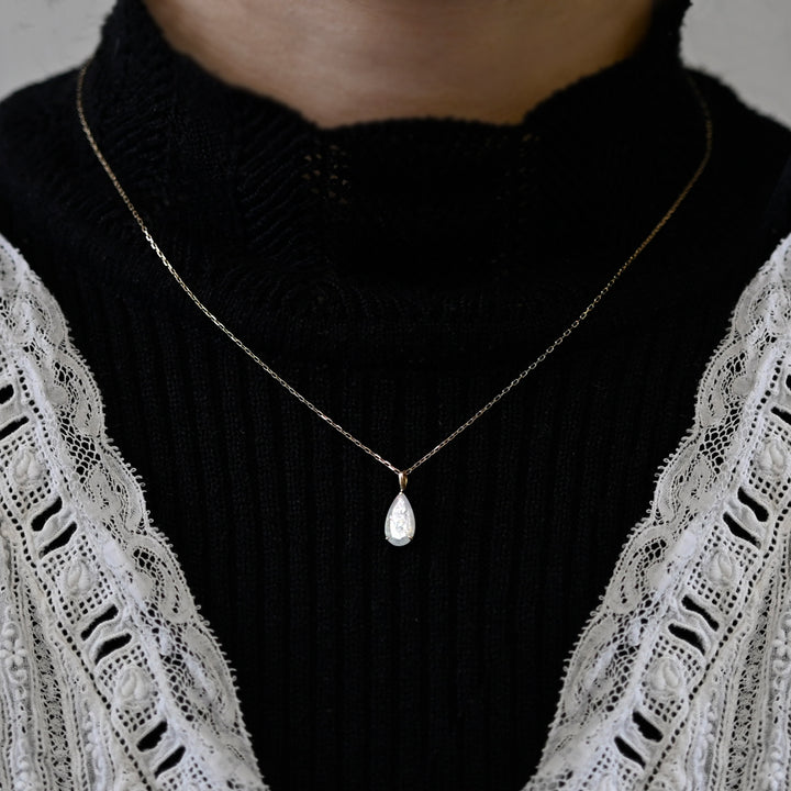 【数量限定】イリデッセンスアクアマリン ペンダントトップ【K10YG】26ss