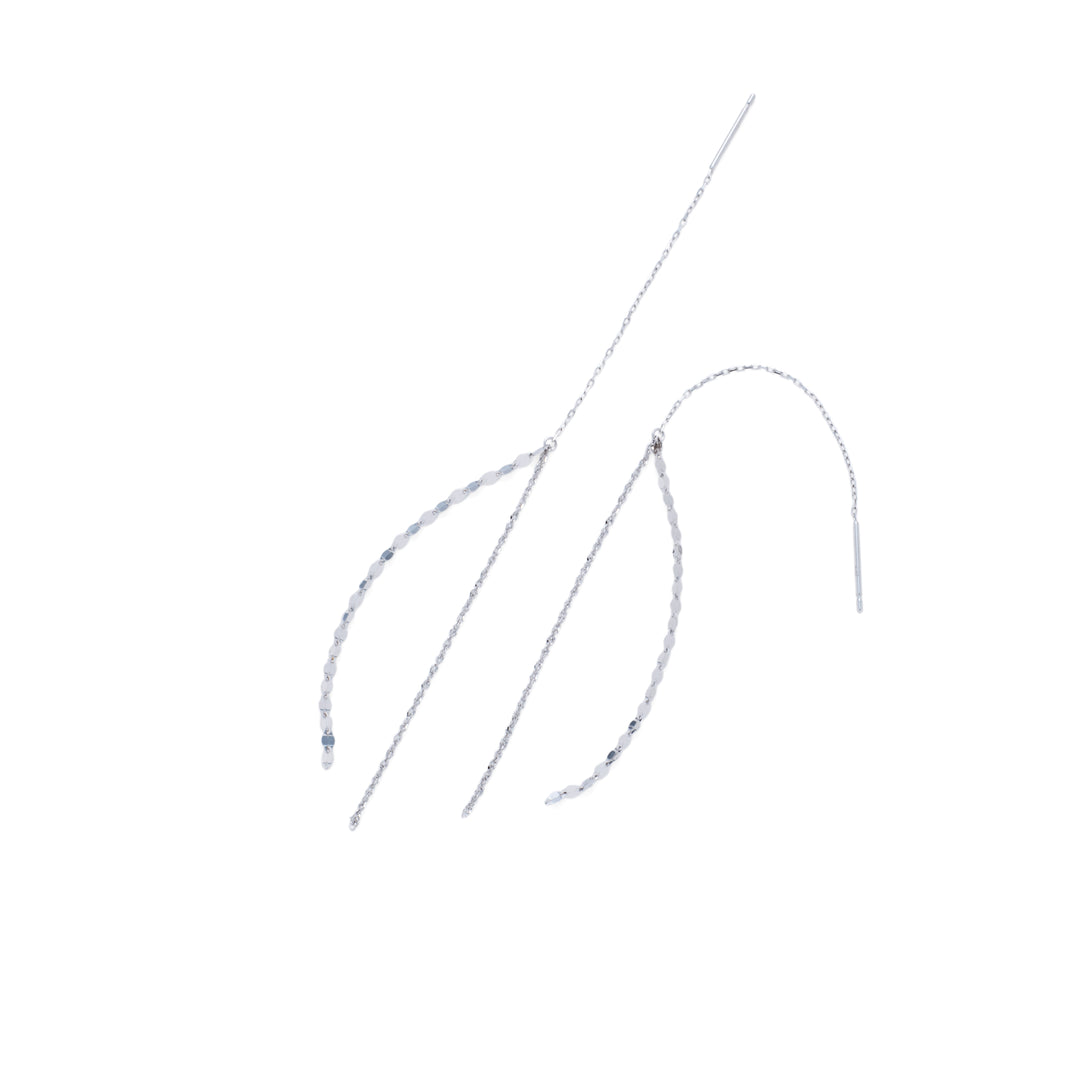 チェーンピアス・エクレア×Wスクリュー【K10WG】