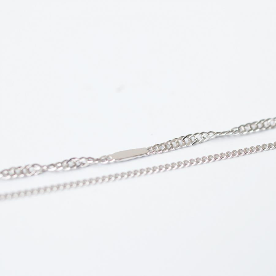 チェーンピアス・Wスクリュー×グルメッタ【K10WG】