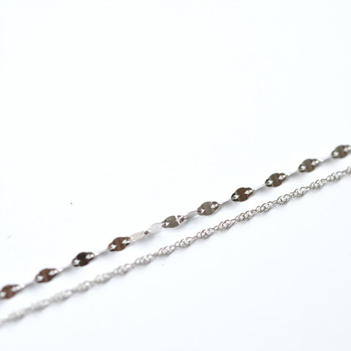 チェーンピアス・エクレア×Wスクリュー【K10WG】