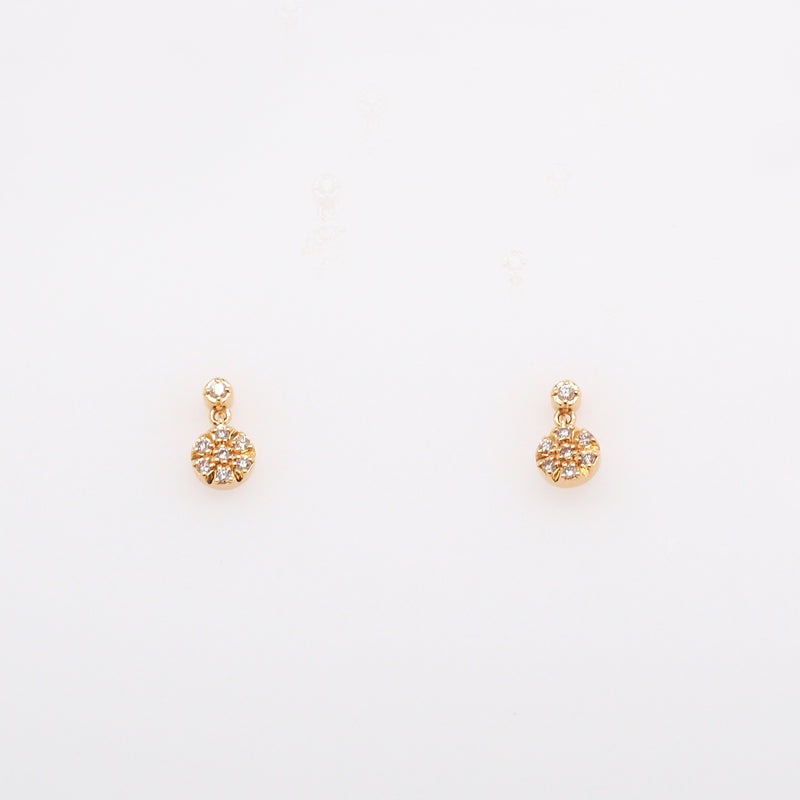 パヴェ・ダイヤモンドピアス【K18YG】19W
