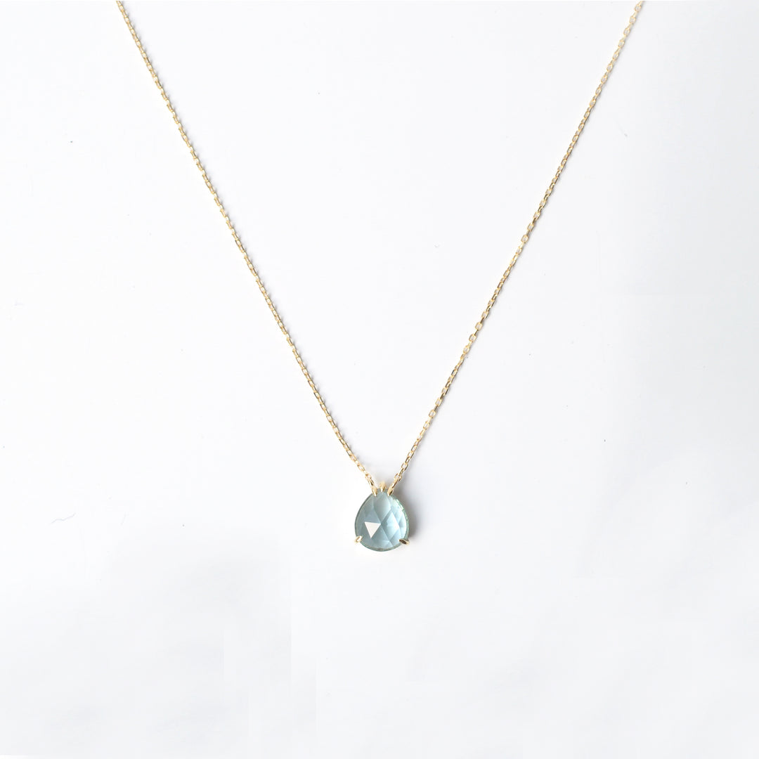 【各種クーポン・ポイントのご利用不可】ファンシーカット 11月 スイスブルートパーズネックレス【K10YG】