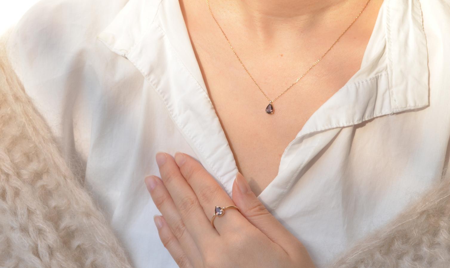 ビジュー・カラーチェンジガーネットリング【K10YG】 – sowi