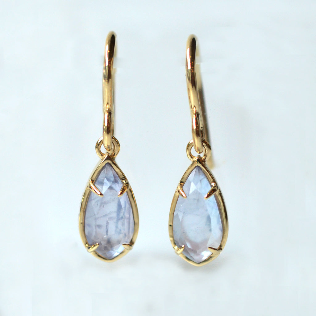 【各種クーポン・ポイントのご利用不可】ホログラム・クォーツ×マザーオブパール×タンザナイト　 ピアス【K10YG】21W