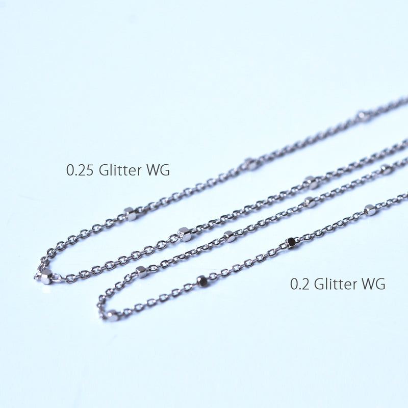 グリッター・チェーンネックレス K10YG・K10PG・K10WG 0.2 0.25