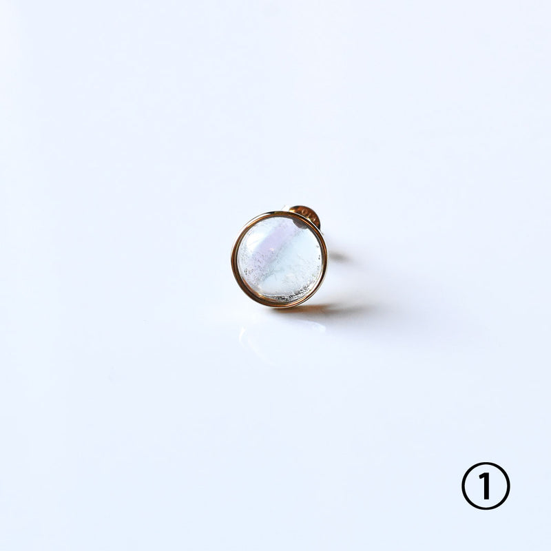 フローライトピアス【K10YG】