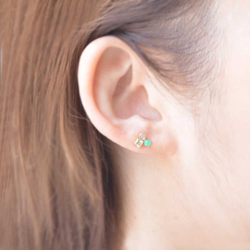 Colorful  グリーン  シングルピアス 22SS【K10YG】